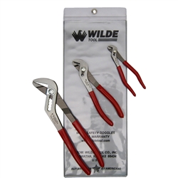 Wilde Tool G256PSP.NP-VP, Wilde Tools- 3-Piece Vinyl Pouch Pliers Set Manufactured & Assembled in Hiawatha, Kansas U.S.A.3-Piece Matching SetAngle-Nose Slip Joint PliersFinish : Polished, Each