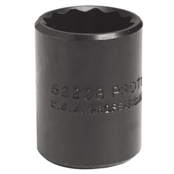 Proto J5216B, Proto - 3/8" Drive Black Oxide Socket 1/2" - 12 Point