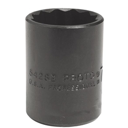 Proto J5422B, Proto - 1/2" Drive Black Oxide Socket 11/16" - 12 Point