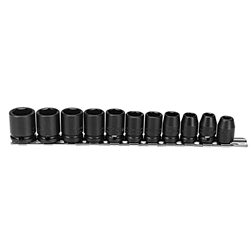 Proto J72202, Proto - 3/8" Drive 11 Piece Metric Impact Socket Set - 6 Point