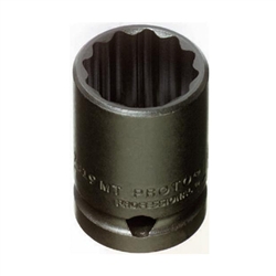 Proto J7412MT, Proto - 1/2" Drive Thin Wall Impact Socket 12 mm - 12 Point